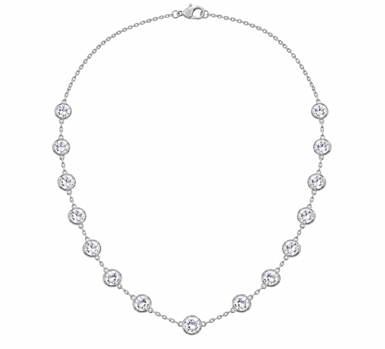 White Lab-Grown Diamonds-by-the-Yard Necklace placement image