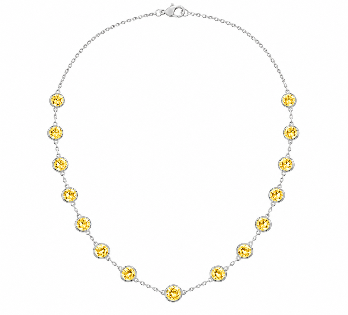 Yellow Lab-Grown Diamonds-by-the-Yard Necklace placement image